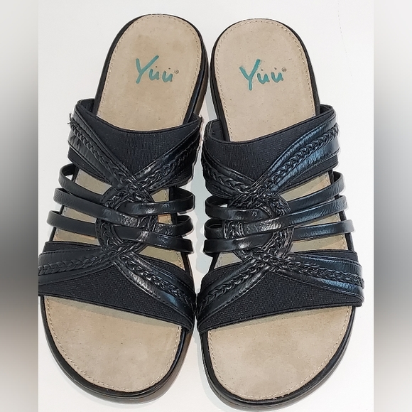 YUU Black Slip On Open Toe Mavie Sandals Sz 11 NWOB - Picture 6 of 6